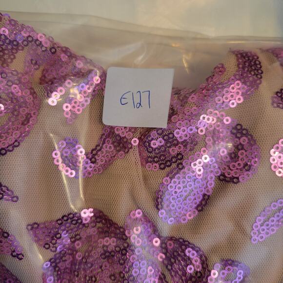 Bebe Women Sequin Open Back Sparkle Mesh Short Dress Size Medium Pink Y2k Barbie - Picture 14 of 14